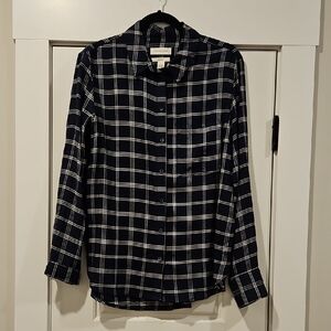Men's Navy Checkered Shirt